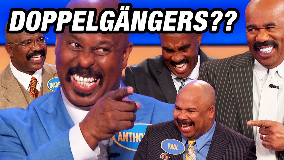 #SteveHarvey look-alikes take over #FamilyFeud! 😲😲🤣