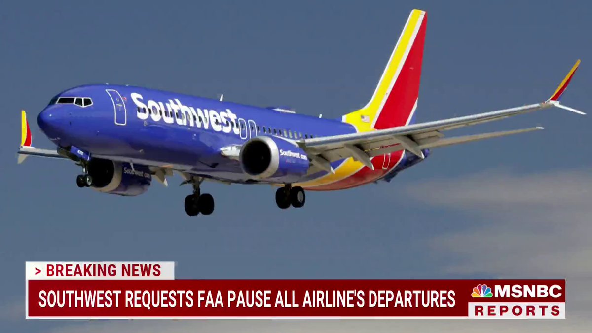 BREAKING: All Southwest Airlines departures halted nationwide due to technical issue