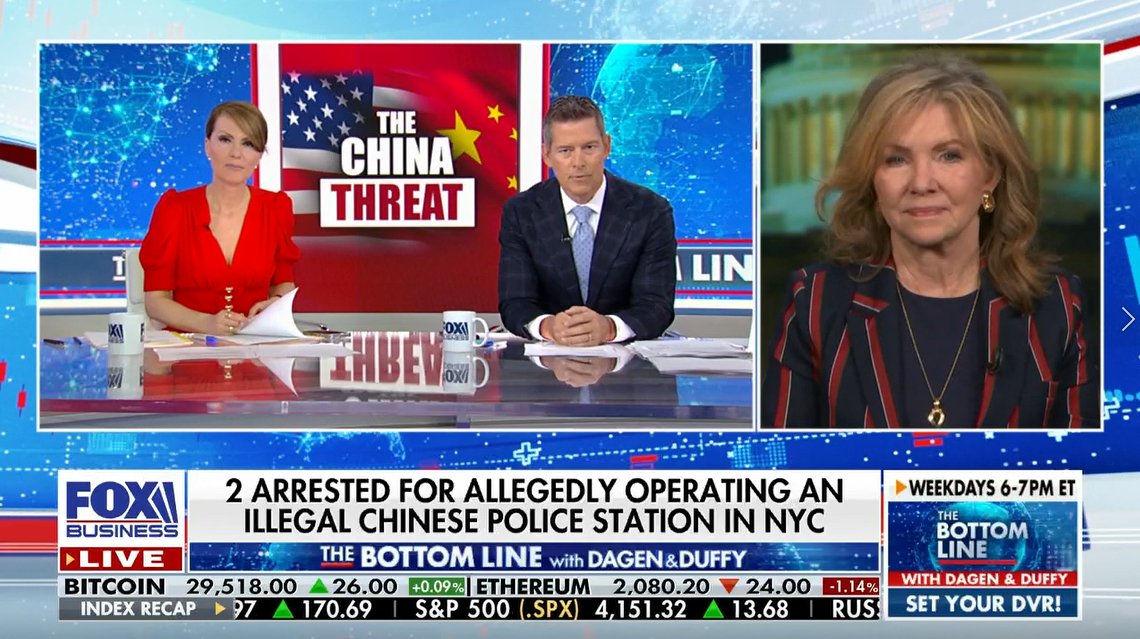 THE CHINA THREAT: Sen. Sen. Marsha Blackburn says the Chinese Communist Party "has no respect" for the Biden administration.