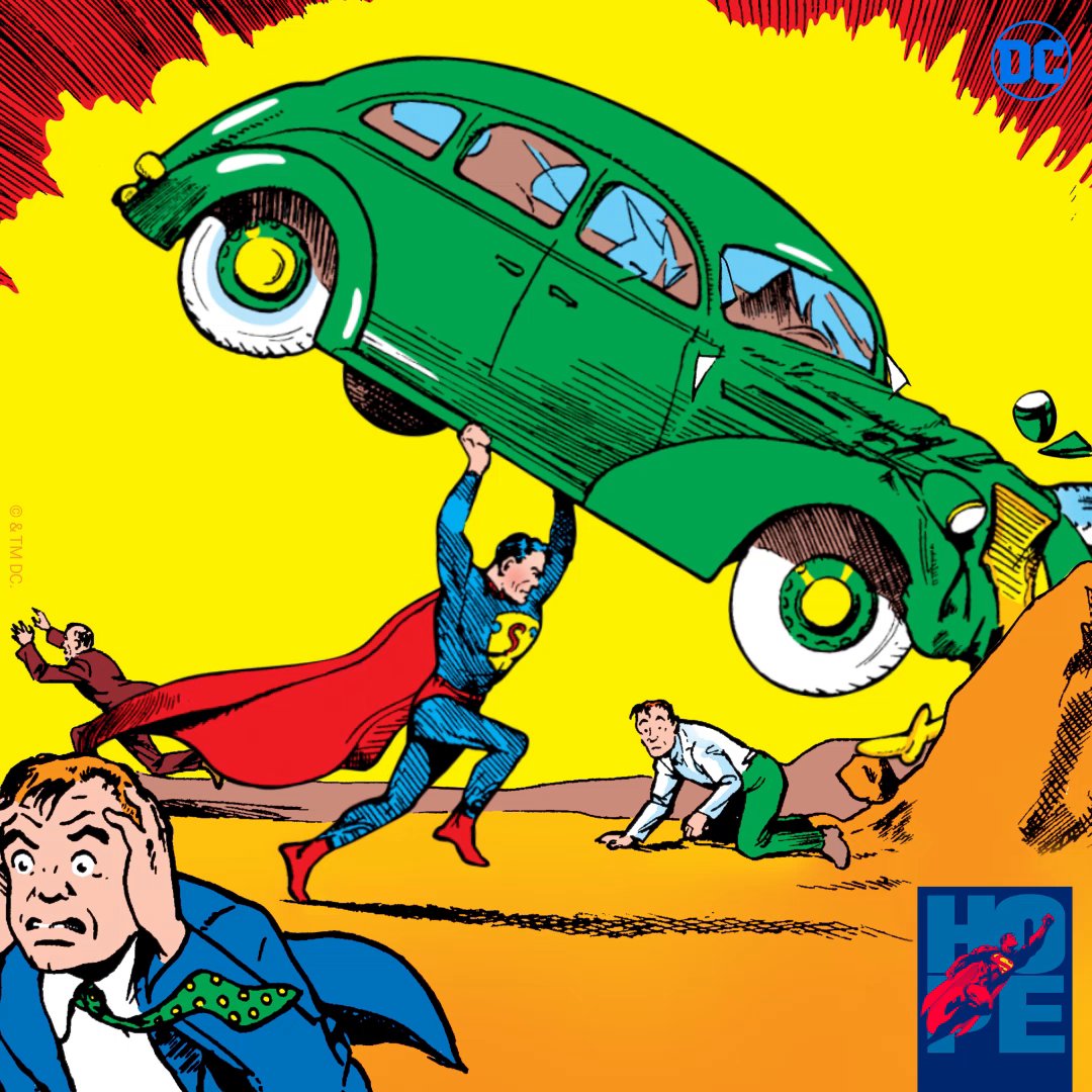 On this date in 1938, ACTION COMICS #1 was first published, introducing Superman to the world, and heralding the age of Super Heroes. Talk about a smash hit! #SupermanAnniversary
