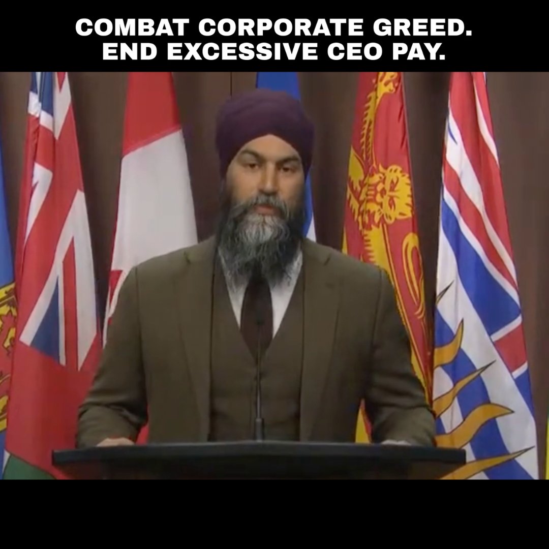 Canada’s richest CEOs now make 243 times more than the average Canadian worker. Justin Trudeau and Pierre Poilievre have stacked the deck for CEOs, and against workers. Today, I announced my plan to introduce legislation that will tackle excess CEO pay and invest in you.