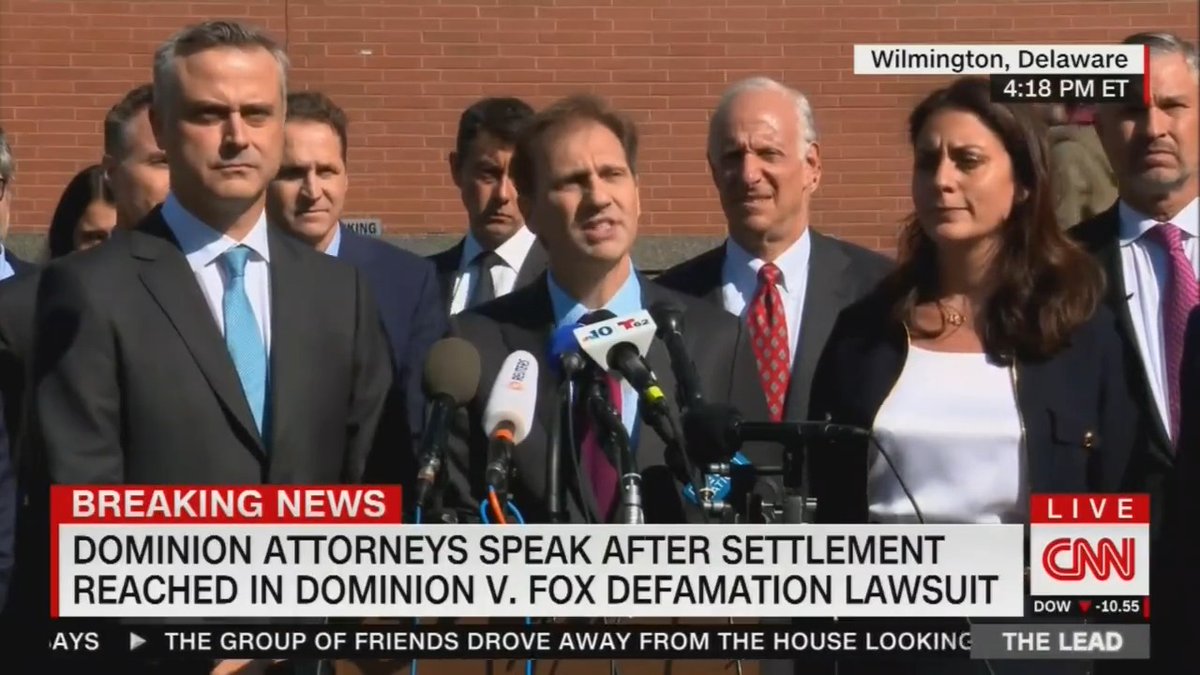 “Lies have consequences. The truth does not know red or blue.” — Dominion Voting Systems lawyer Justin Nelson celebrates Fox News’ settlement of $787.5 million over its lies about Dominion in the wake of the 2020 election, sparing Fox News from a potentially damaging trial
