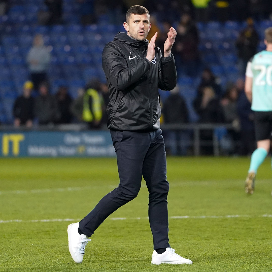 John Mousinho after tonight's draw. #Pompey