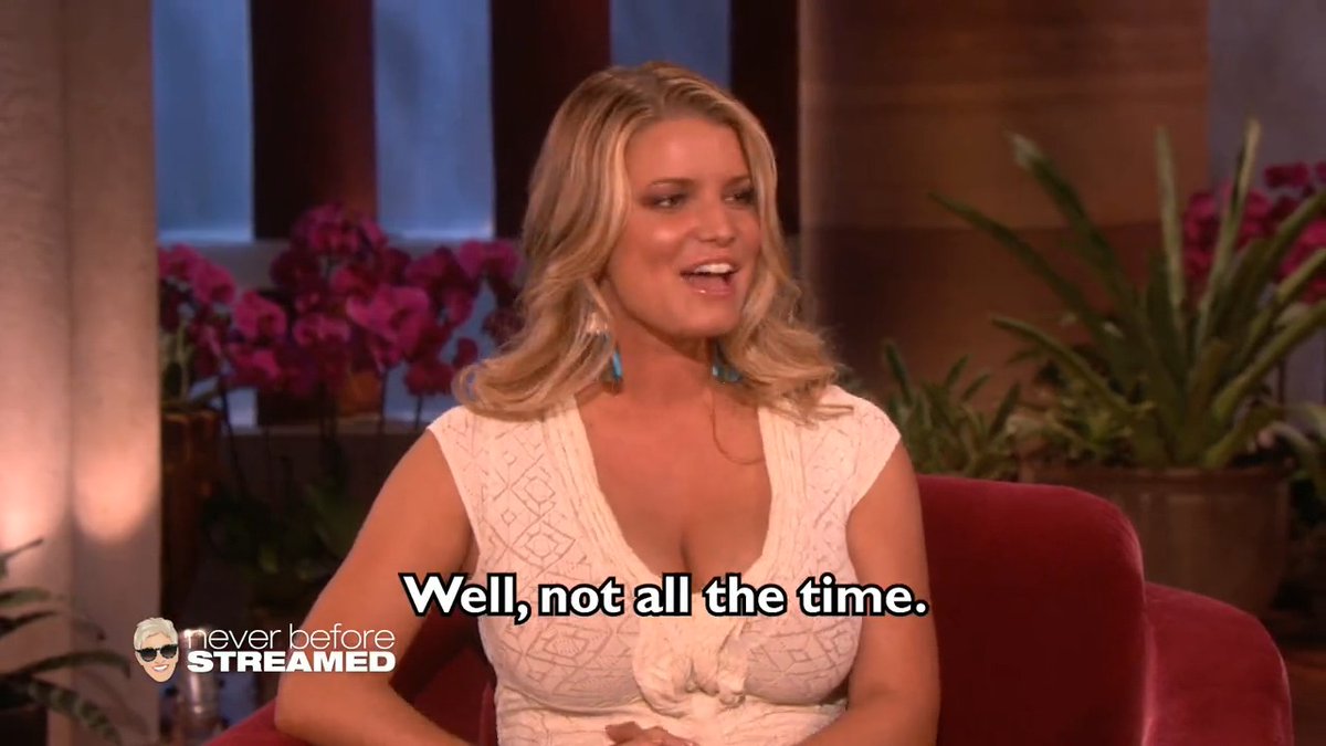 .Jessica Simpson have you run out of floss yet?