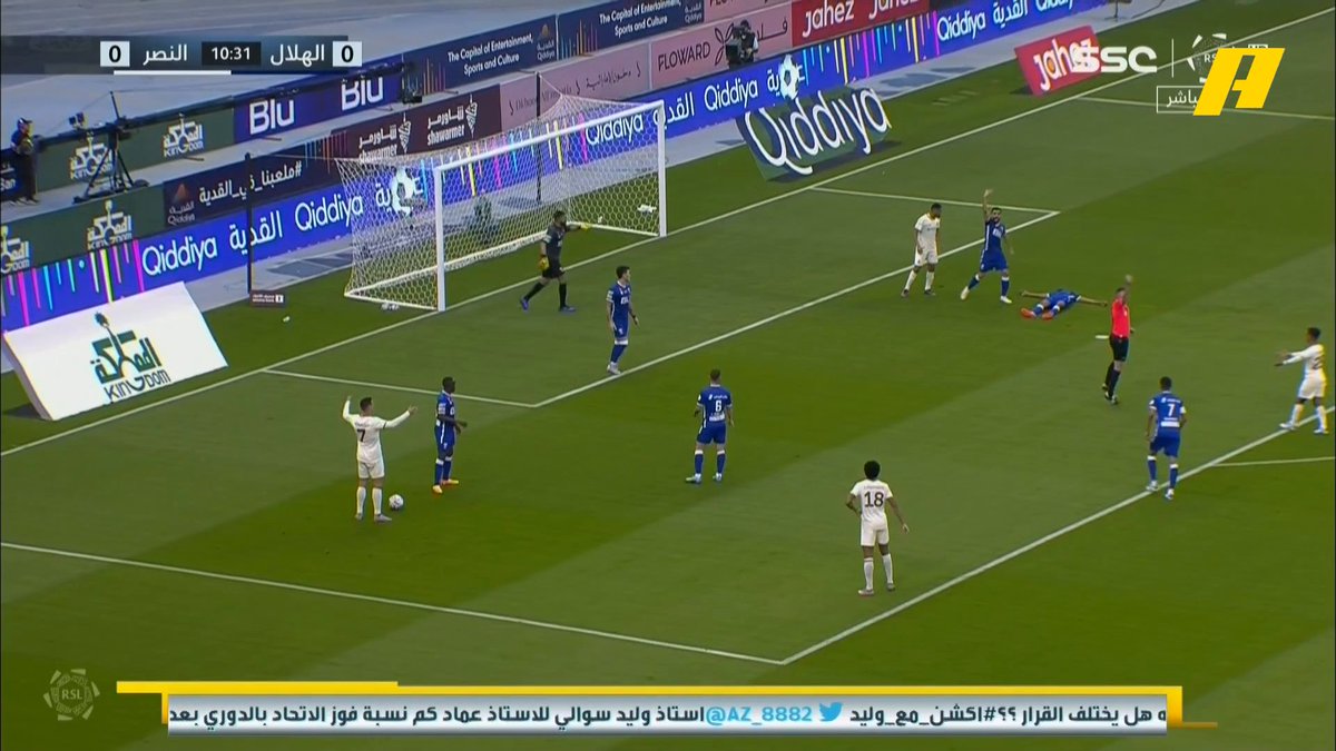 المستشار التحكيمي- محمد فودة: - كان يجب على الحكم طرد تاليسكا بالبطاقة الحمراء مرتين في الدقيقتين 52 و 67 .🟥🟥 - ضربتا الجزاء المحتسبة للهلال "صحيحة" 👍🏻 - د 83 لا يوجد ركلة جزاء للنصر وقرار الحكم صحيح 👍🏻 #الهلال_النصر #أكشن_مع_وليد #Shahid #MBCAction