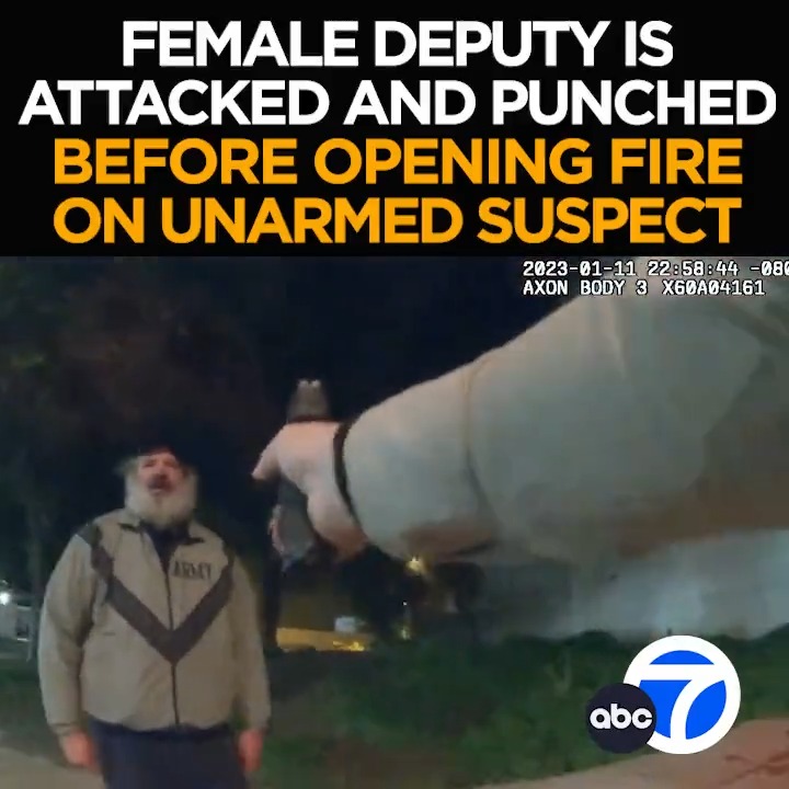 The L.A. County Sheriff's Dept. releasing new video of a deadly January shooting at a Valencia mall where a deputy opens fire on an unarmed transient who attacked and punched her. Is the shooting justified? The new investigation - Tonight at 11 from ABC7