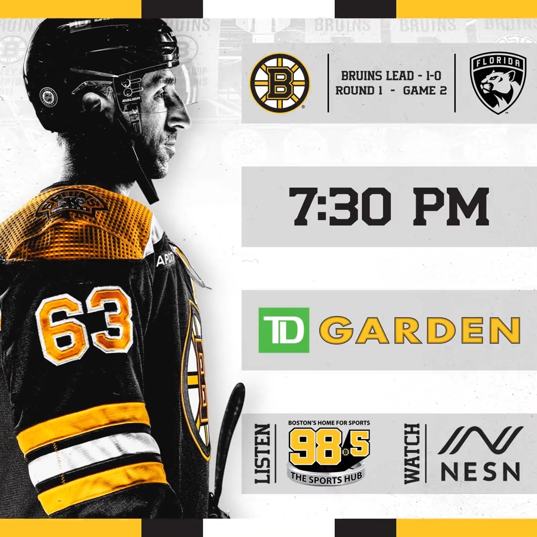 Looking to make it ✌️ 📍 TD Garden ⏰ 7:30 p.m. ET 🆚 Florida Panthers 📺 NESN, @ESPN 📻 98.5 The Sports Hub 📰