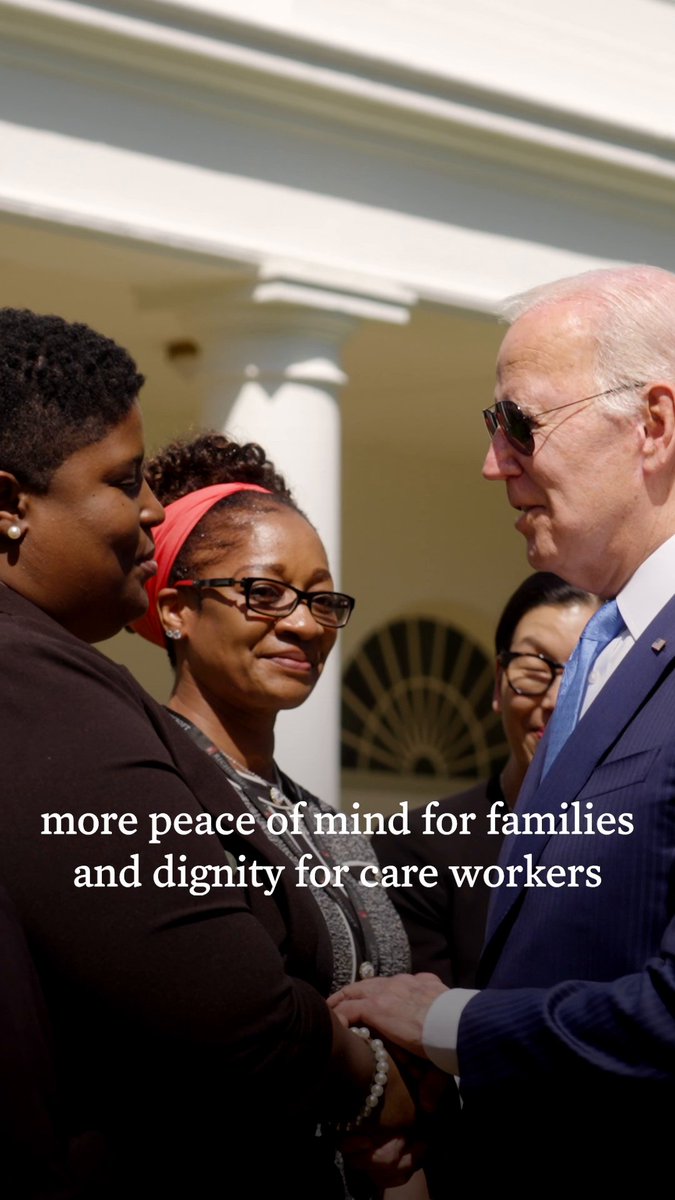 On a daily basis, care workers and family caregivers do the important work of taking care of our children, parents, and those we love most. We acted to increase access to care and support caregivers. Because it's time we give our caregivers the dignity they give our loved ones.