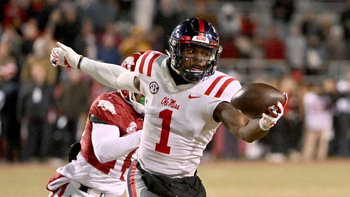 Don’t sleep on Ole Miss Football WR Jonathan Mingo 💤 👀 📺: 2023 #NFLDraft -- Starts Thursday, April 27 on NFLN/ESPN/ABC 📱: Stream on NFL+