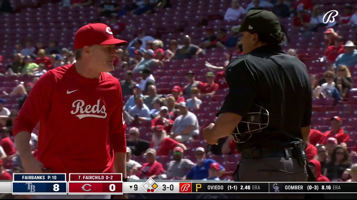 "If he can't control his pitches then get him the FUCK outta here!" David Bell yelling at umps is the best 😂