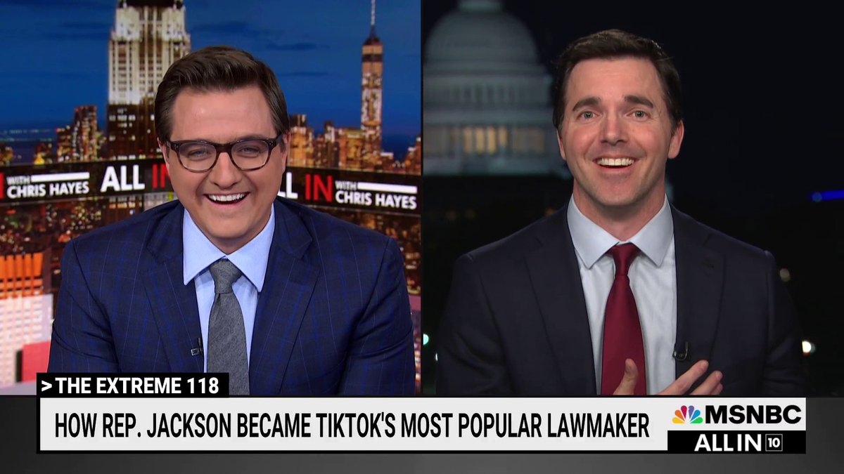 WATCH: Chris Hayes says Jeff Jackson looks like an AI conjuring of a member of Congress. #inners