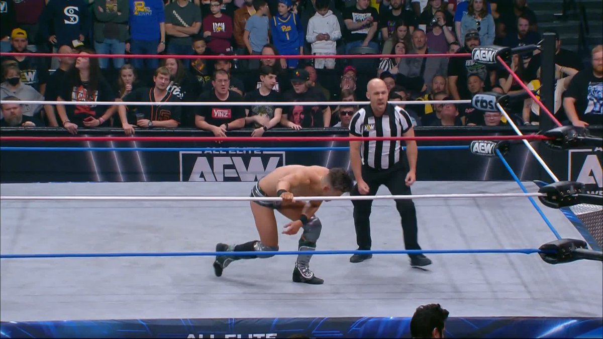 With a little assist by #AEW World Champion Maxwell Jacob Friedman™️, Sammy Guevara scores the win over #JungleBoy and will go on to face DARBY ALLIN next week on #AEWDynamite LIVE on TBS