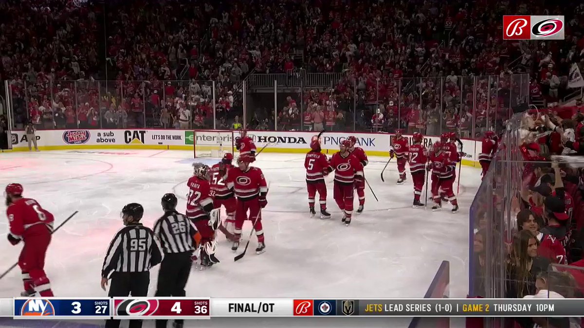 JESPER!!!!!!!!!! Carolina Hurricanes win, 4-3!!!
