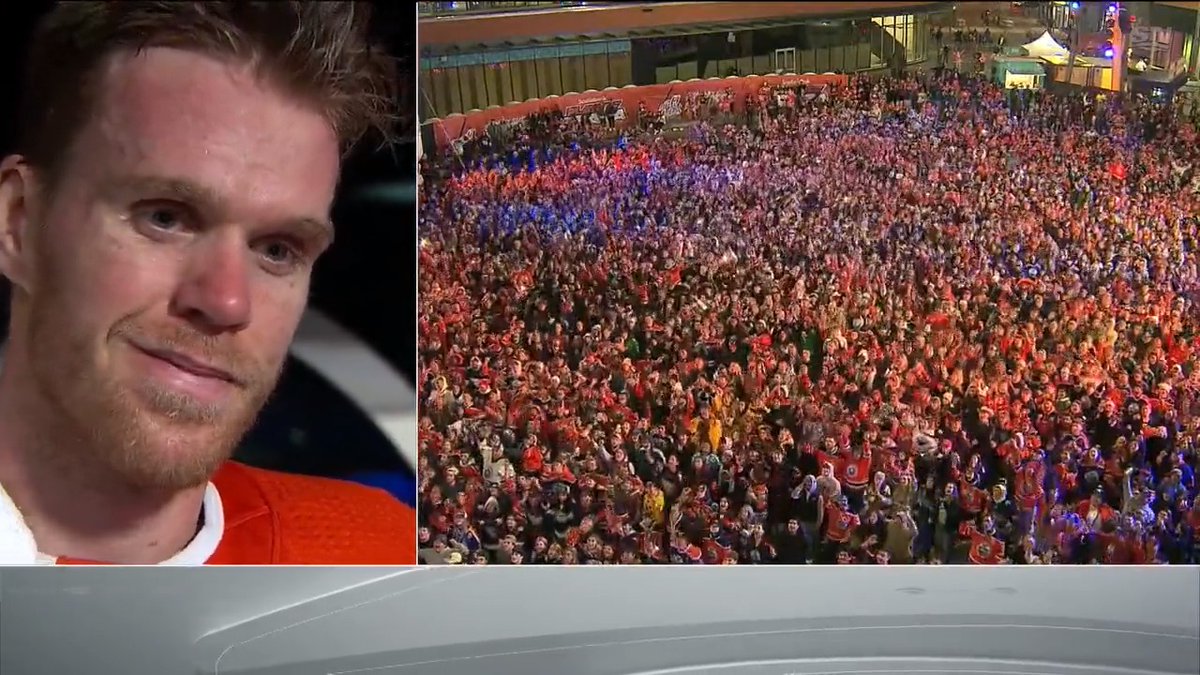 The Narrative: “McDavid isn’t going to put up with this much longer” and “McDavid is unhappy” Reality: McDavid looking at Edmonton Oilers Fans 😍😏😍