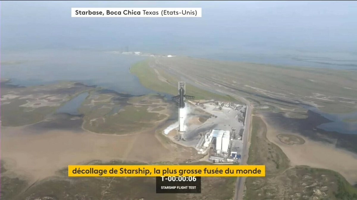 🚀 Après un décollage réussi, la fusée Starship explose en plein vol. 📺 #franceinfo canal 27