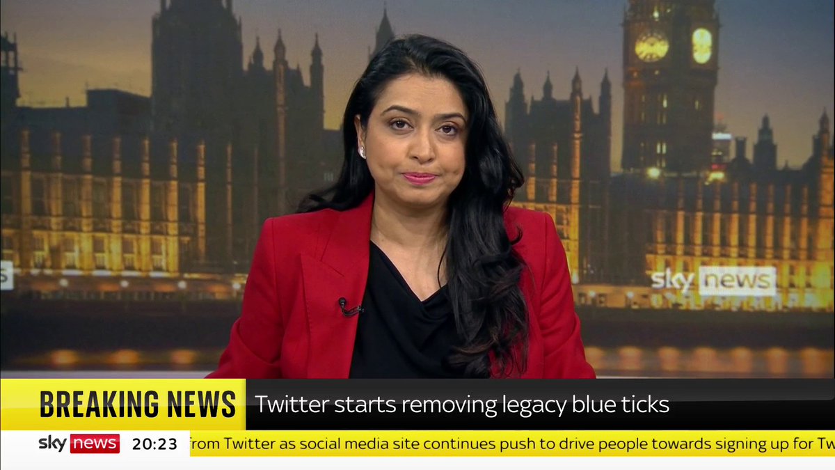 BREAKING: Twitter starts removing legacy blue ticks. 📺 Sky 501, Virgin 602, Freeview 233 and YouTube