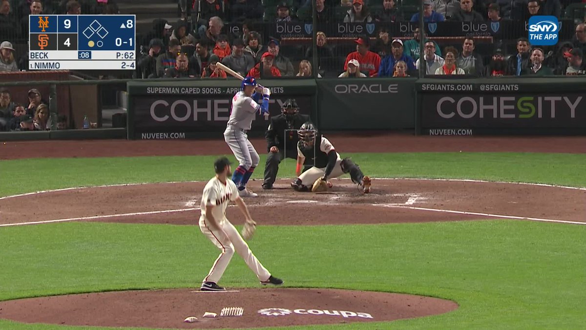 Brandon Nimmo gets his 3rd hit of the night and Keith is still learning on the job 🤣