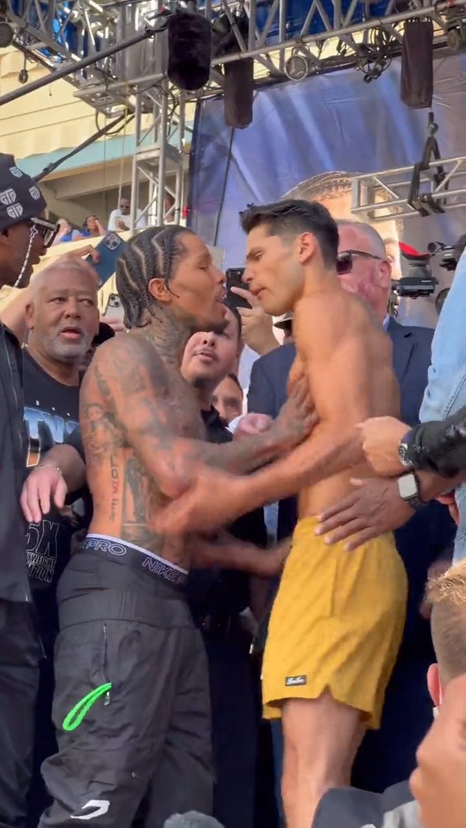 Mayhem at the #DavisGarcia weigh-in! WE HAVE A FIGHT! #DavisGarcia, April 22 on PPV—Order NOW:
