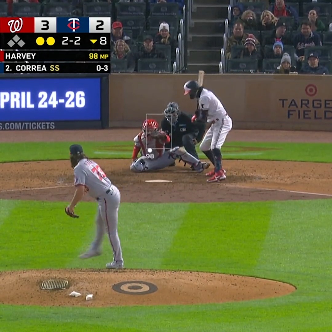 Hunter Harvey in the 8th with a 1-run lead: Strikeout Strikeout Strikeout Dominant.