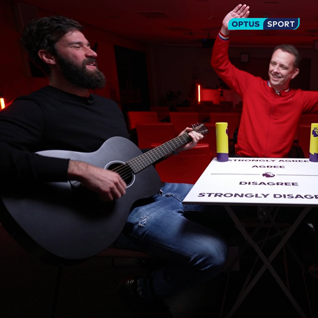 'And we come from Liverpool... Allez, Allez, Allez!’ 🎸 Alisson took the guitar and there was only one song he was singing. The full feature | #OptusSport