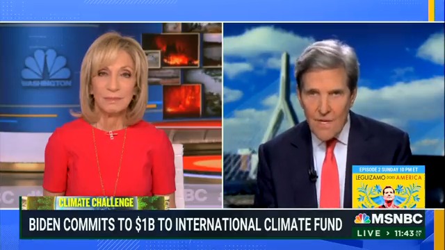 Biden "climate envoy" John Kerry claims "there's no politics, no ideology" to the administration's climate mandate obsession — it's just Americans "need to learn the lessons that Mother Nature is teaching us"