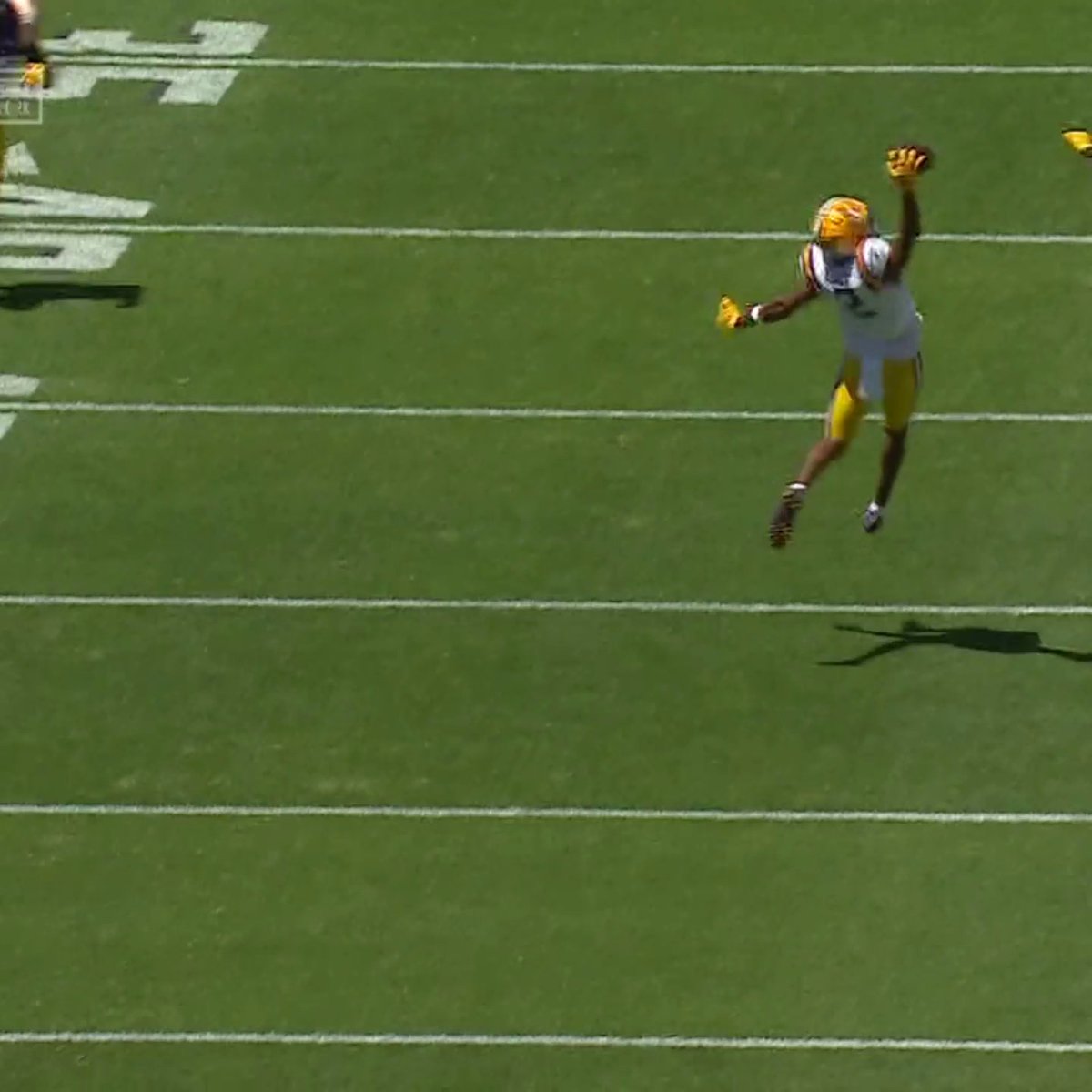 Last we checked, Odell Beckham Jr wasn't in the LSU Football spring game 😱 Kyren Lacy