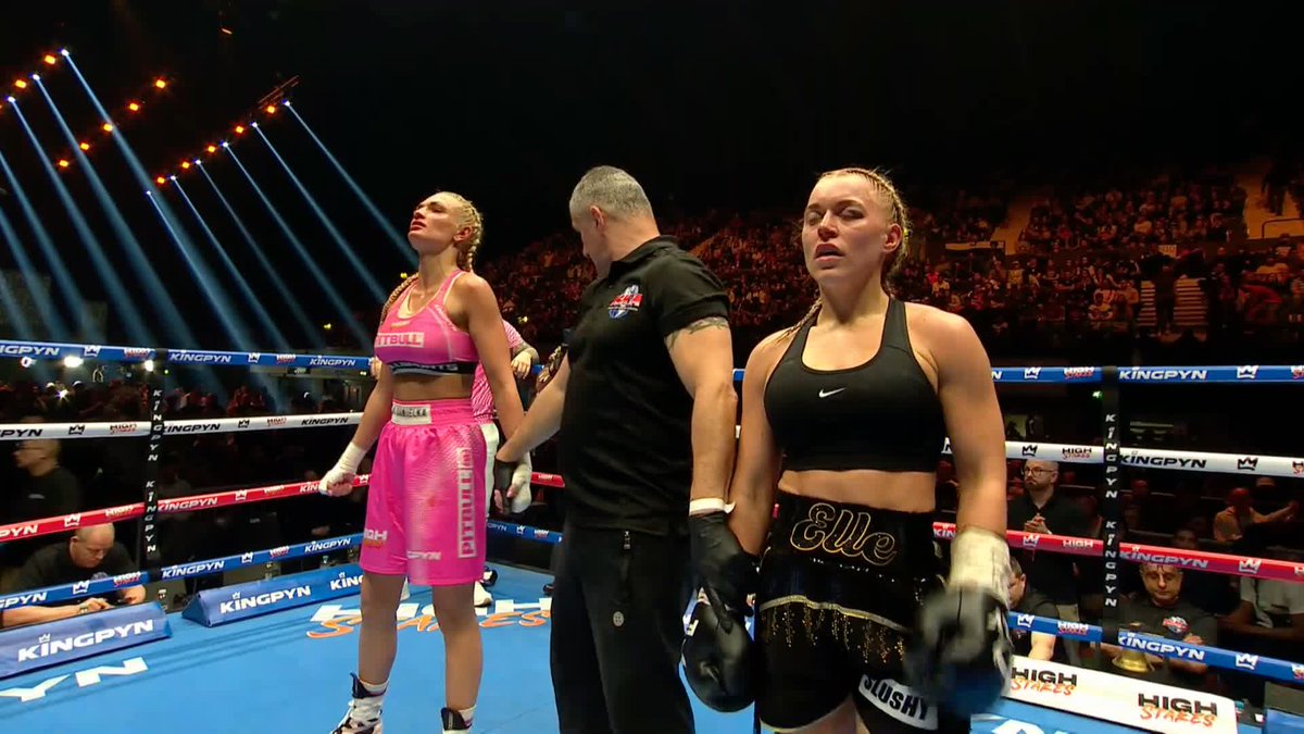 #Kingpyn Official Decision: @ElleBrookeUK def. Ms.Danielka via unanimous decision (49-46,49-46,49-46) #KingpynQF | TONIGHT, LIVE ON PPV FROM 7PM | OVO Arena Wembley | Buy NOW!