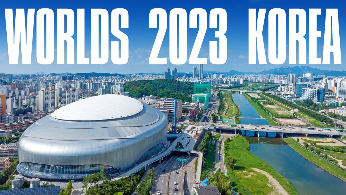 #Worlds2023 is returning to South Korea! Play-In Stage - Seoul - LoL Park Swiss Stage - Seoul - KBS Arena Knockouts - Busan - Sajik Indoor Gymnasium Finals - Seoul - Gocheok Sky Dome