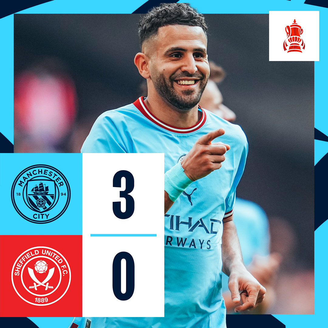 .Riyad Mahrez with a Wembley hat-trick! 🎩 Highlights of our FA Cup semi-final win! 👇