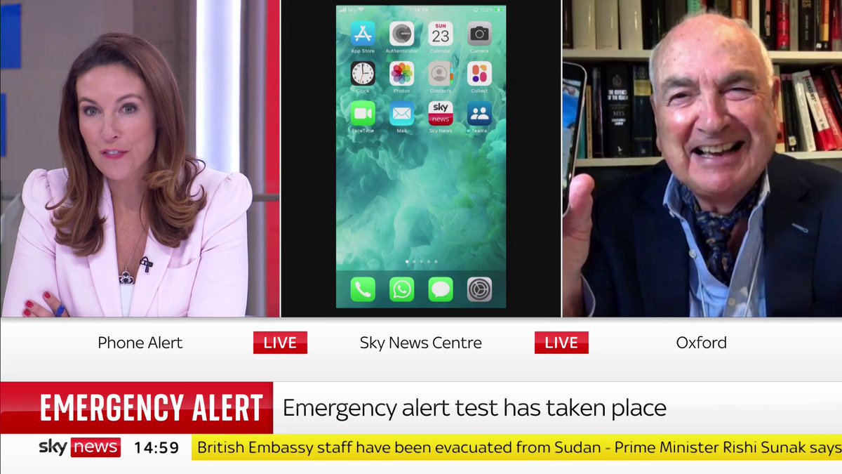 BREAKING: Millions of phones across the country have just received an emergency alert as the government tests the system for the first time. Watch the moment the alarm played out live on Sky News 📺 Sky 501, Virgin 602, Freeview 233 and YouTube