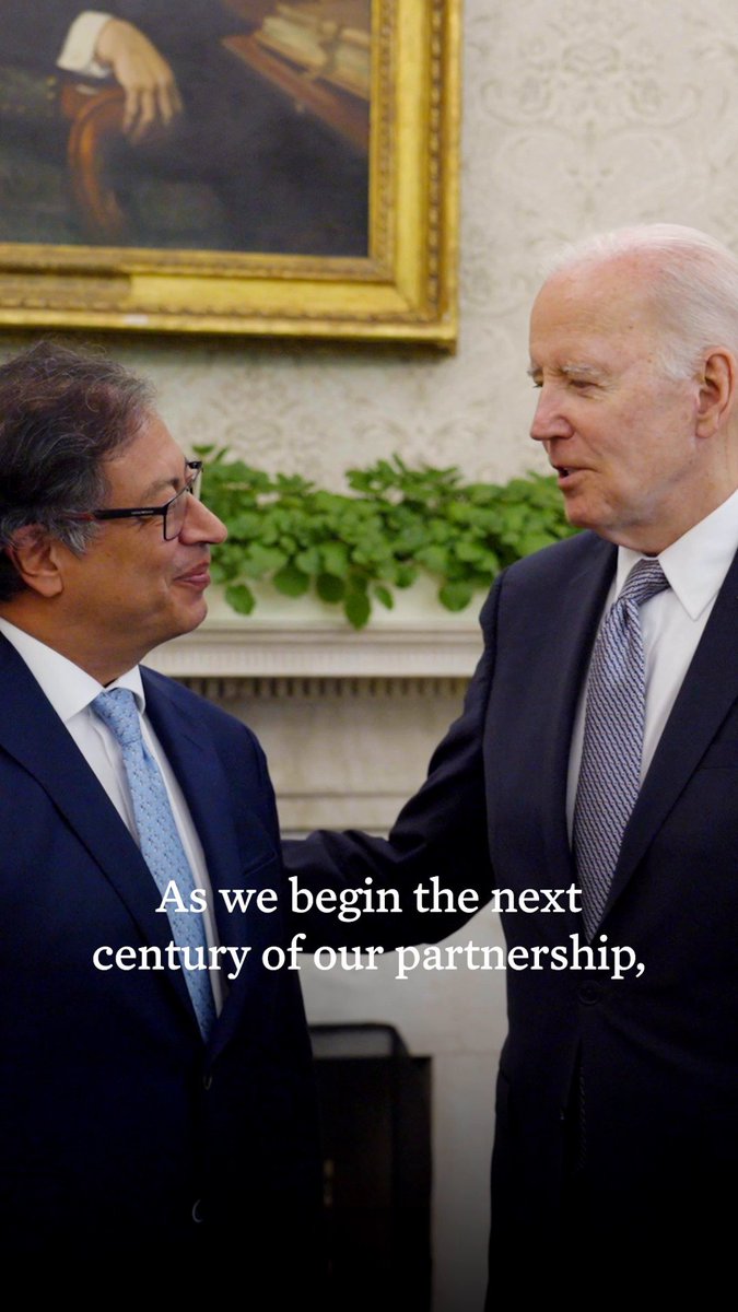 Thank you, President Gustavo Petro, for your commitment to addressing climate change and promoting democratic values across the Americas. When Colombia and the United States stand together, there's nothing we can't accomplish.