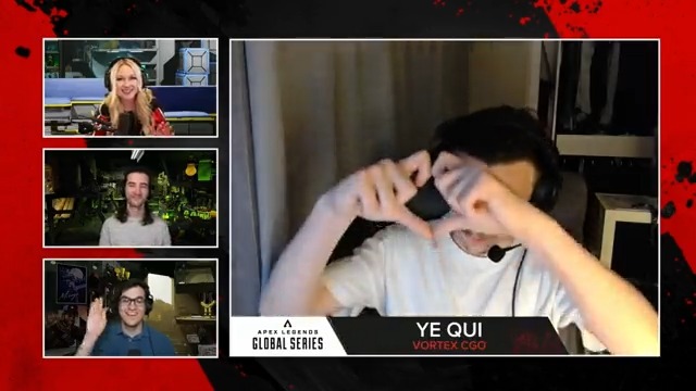 Great day of #ALGS for @Vortex_CGO ! A big thank you to Ye Qiu for joining us! It's a whole different game in Pro League and we can see you have a great mindset. You worked hard and it shows! 💪