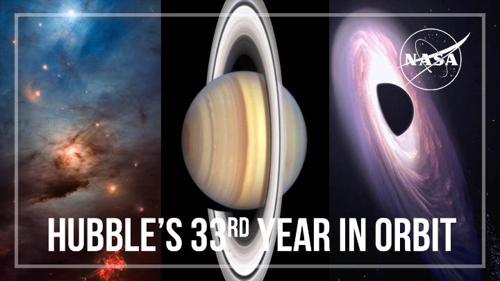 Happy 33rd birthday, Hubble! 🎉 Hubble began its journey of discovery #OTD in 1990. It’s been over three decades, and the mission continues to amaze the world with its discoveries about our universe. Take a look back at the incredible science from Hubble’s latest year in orbit!