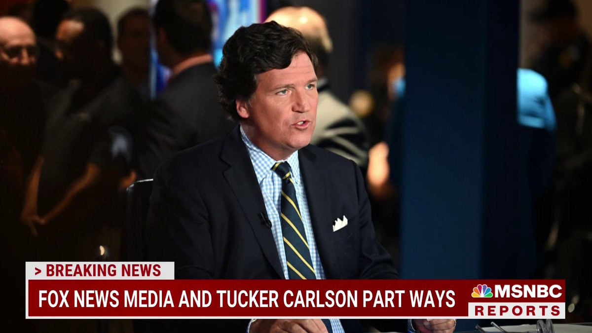 BREAKING: Tucker Carlson and Fox News have agreed to part ways just days after the Dominion settlement