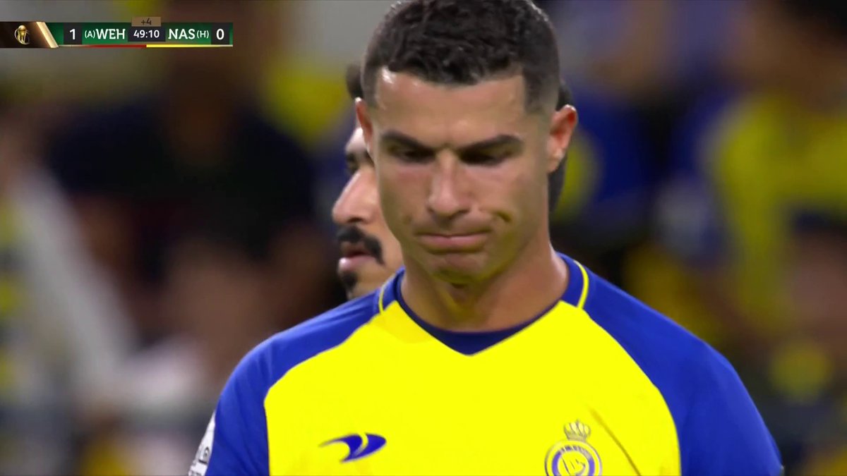 Ronaldo is totally disappointed with the bad football Al Nassr playing.