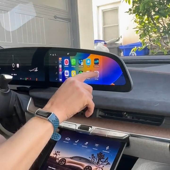 Last year, our Lucid Air’s infotainment was buggy and lagged. Today, responsiveness has improved and CarPlay functionality has been added — now we’re just trying to make it more aesthetically pleasing…