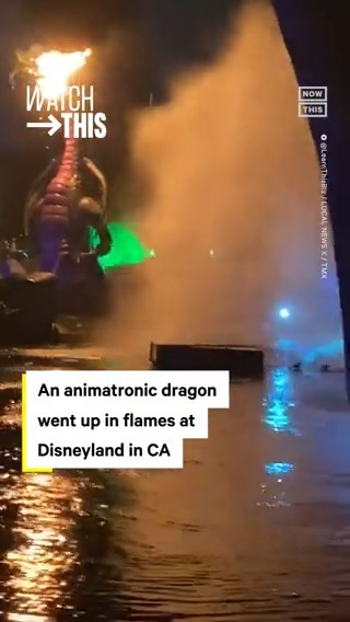 A giant animatronic, fire-breathing dragon at Disneyland caught ITSELF on fire during its nightly ‘Fantasmic!’ show on April 22. According to local first responders, no one was injured in the fire.