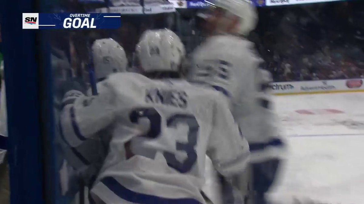 IT WAS 4-1! Alexander Kerfoot tips home the overtime winner as the Toronto Maple Leafs complete the comeback and take a 3-1 series lead! 🍁 #StanleyCup 🇺🇸: NHLonTNT ➡️ #NHLonTNT 🇨🇦: Sportsnet ➡️
