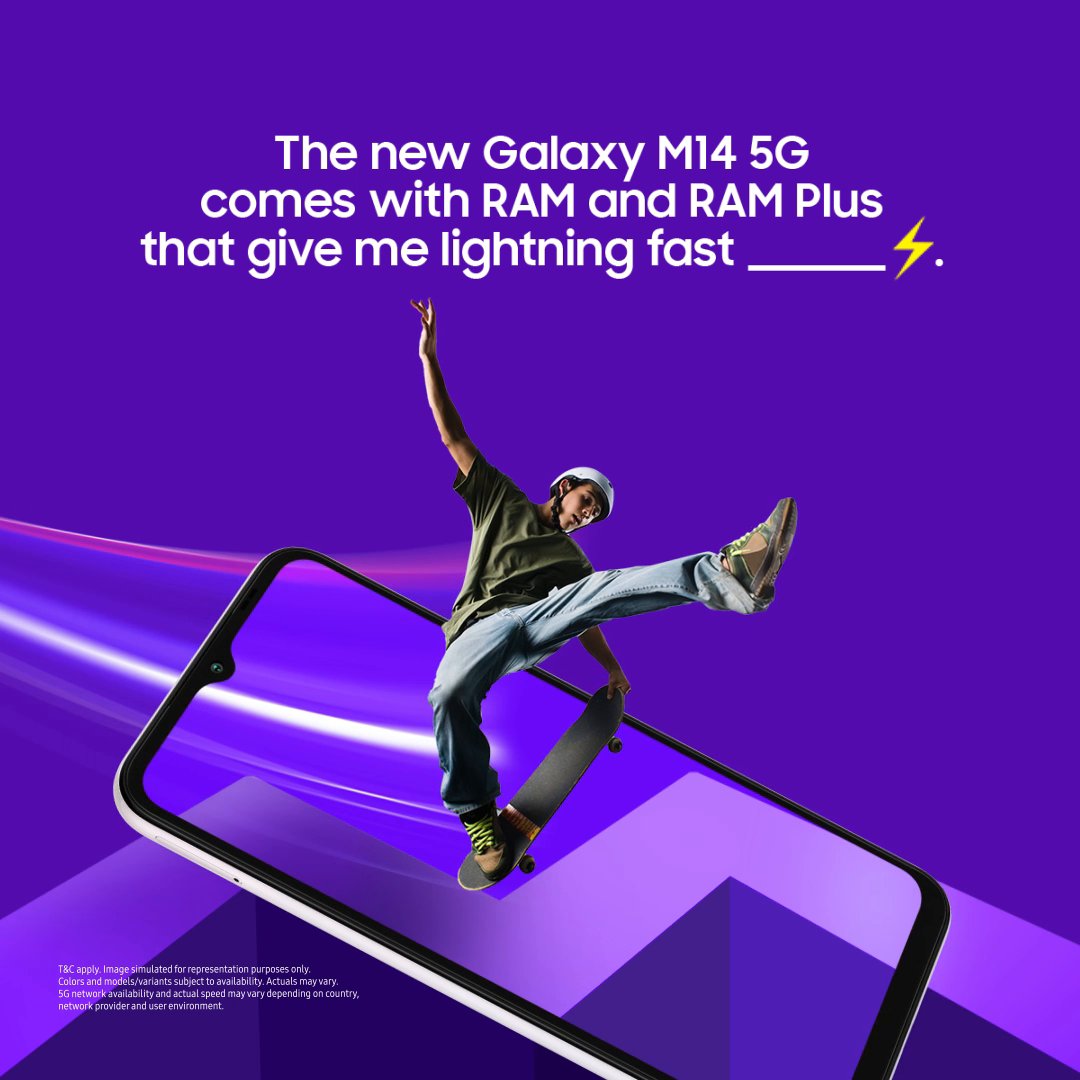 All things super with the new #GalaxyM14 5G. Decode the last word correctly, with the emoji to stand a chance to win* an all-new #GalaxyM14 5G. Comment now, 14 phones to be won every day! *T&C apply. Detailed T&C: #Monster5G #Samsung
