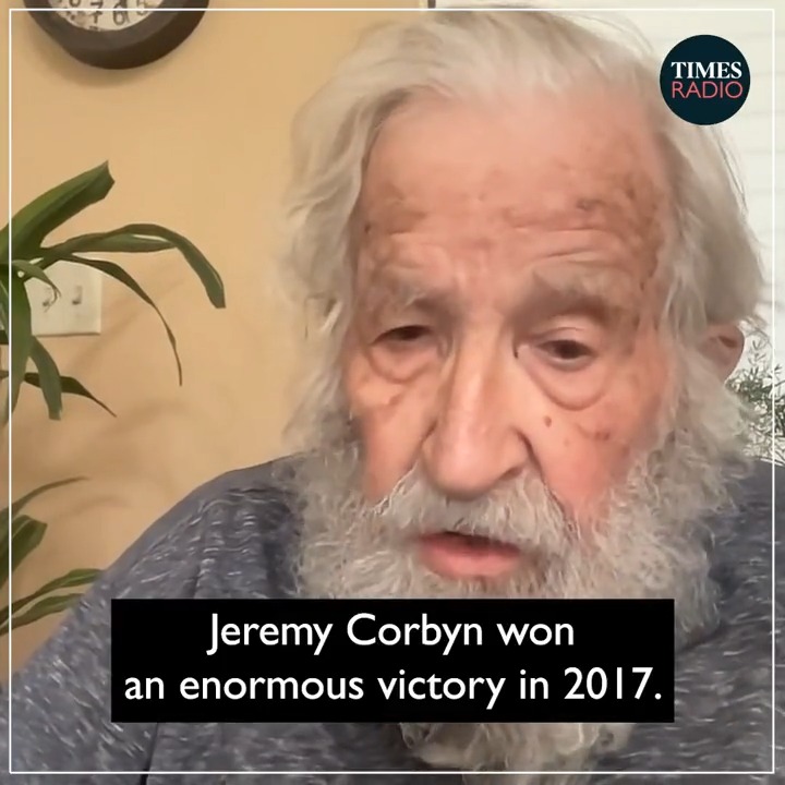 Noam Chomsky claims Jeremy Corbyn won an “enormous victory” in the 2017 election. Matt Chorley challenges him on the facts of Corbyn’s leadership Tune to from 10am 📻