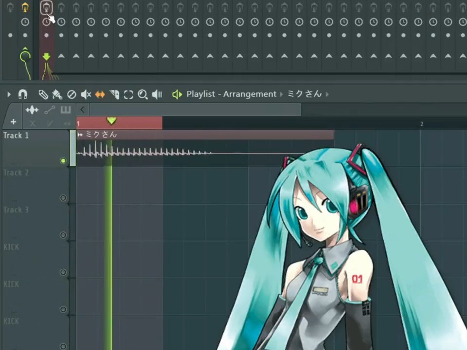 初音ミクさんでハードコアのキック作ったらエグい音が出た #初音ミク