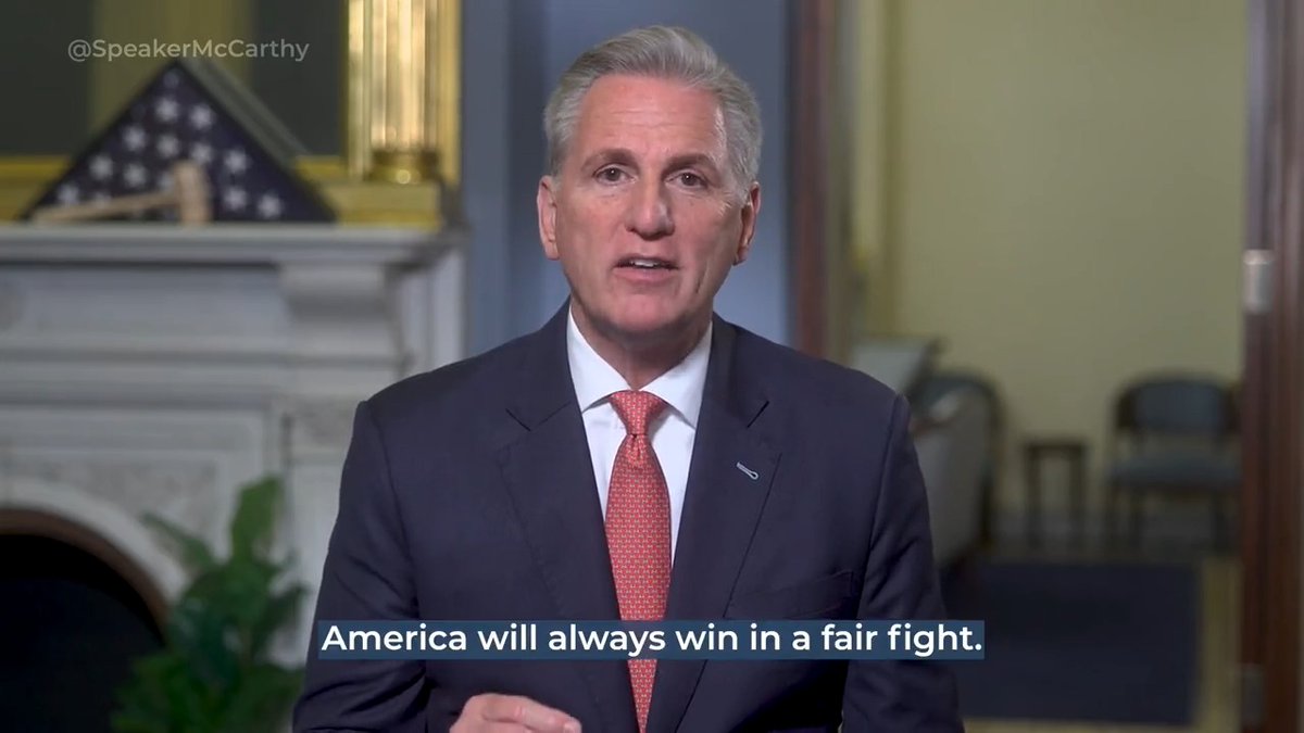 We're locked in a competition against China—like a swim meet. But our debt is a weight that's slowing us down, and it's giving the Chinese Communist Party—one of the largest owners of our debt—a competitive advantage. So let's stop swimming with so much extra weight. Let's win!