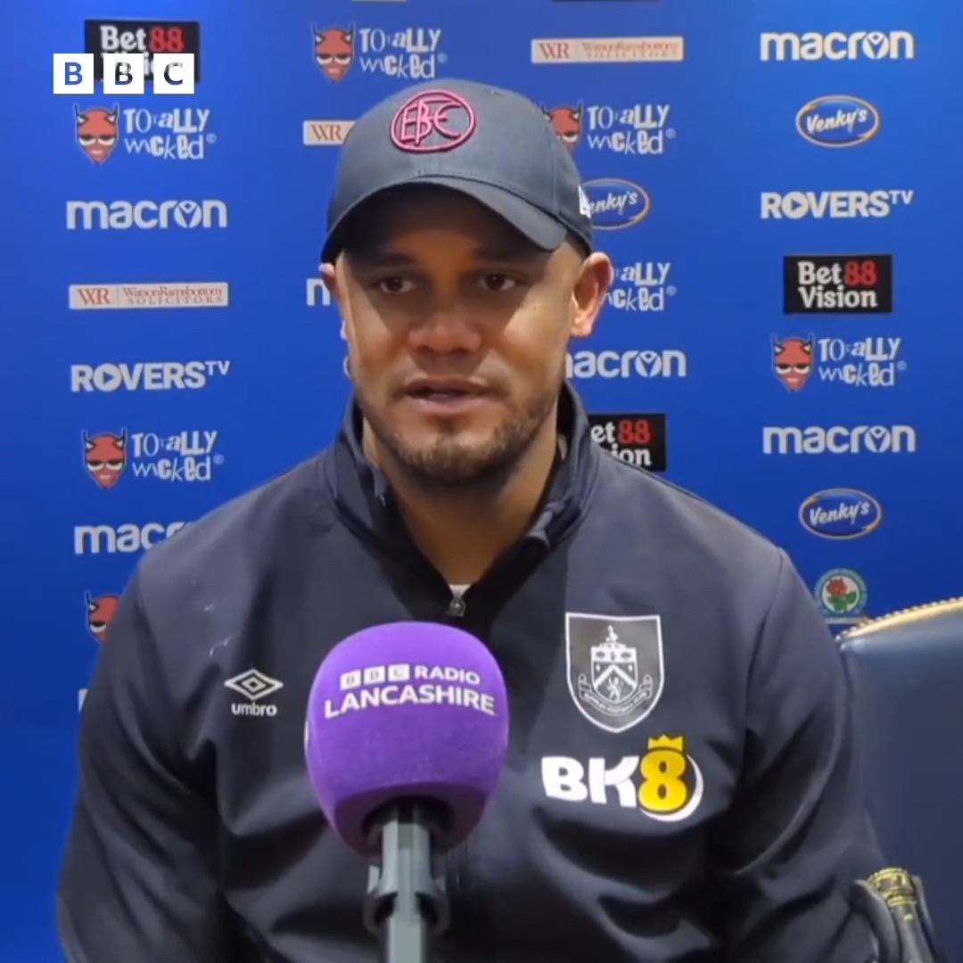 🎥 "There's two awards you win this season which is promotion and the league, then there's two more trophies to win which are your derbies, and we've won all four" #Burnley manager Vincent Kompany #utc | #twitterclarets | #bbcefl | #bbcfootball