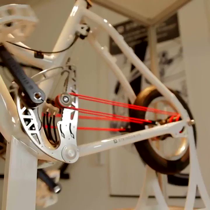This bike uses strings instead of a chain