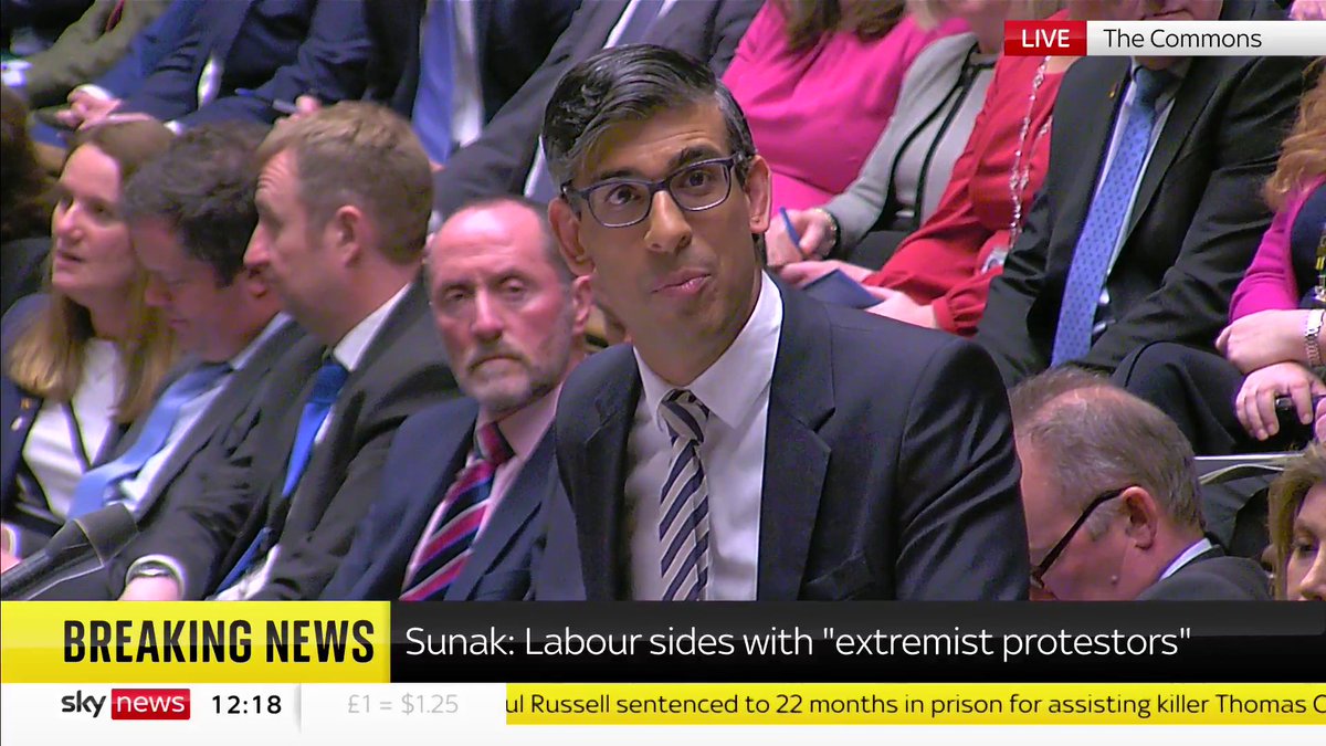 Prime Minister Rishi Sunak says it's "not right" that hotels are being used to accommodate what he describes as illegal asylum seekers at such high cost to the taxpayer. #PMQs 📺 Sky 501, Virgin 602, Freeview 233 and YouTube