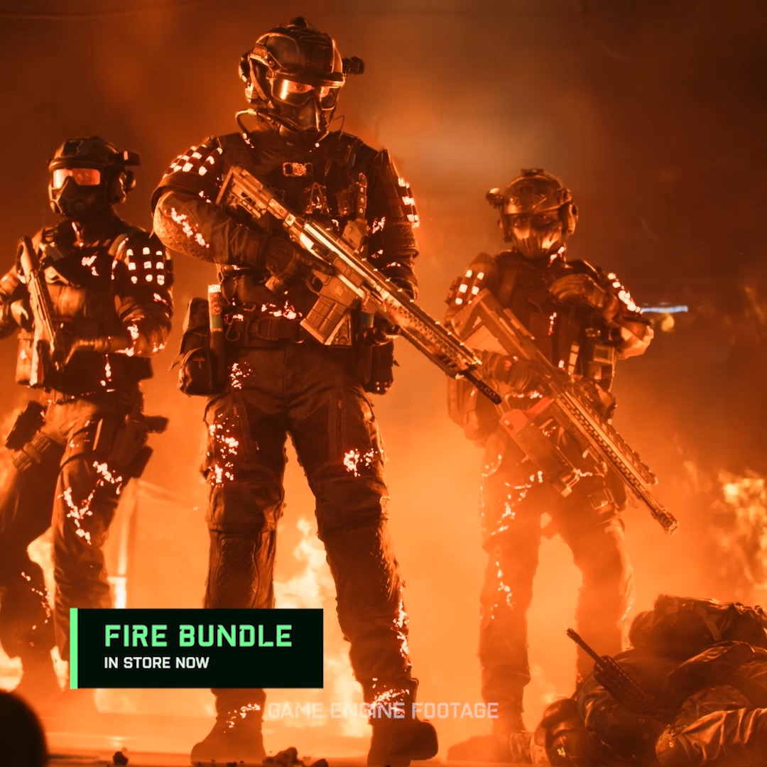 It’s time to light up the Battlefield and show them what you’re made of with the Fire Bundle 🔥 Grab 4 weapon skins, and outfits for Boris, Falck, Irish, and Crawford. Now available in the #Battlefield 2042 store.