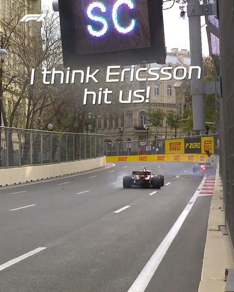 "Ericsson hit us" 🤨 #AzerbaijanGP #F1
