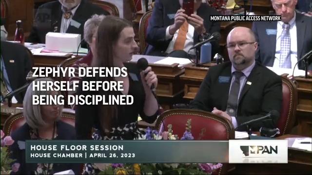 Transgender lawmaker Zooey Zephyr defended herself on the Montana House floor before her colleagues voted to silence her for the rest of the 2023 session.
