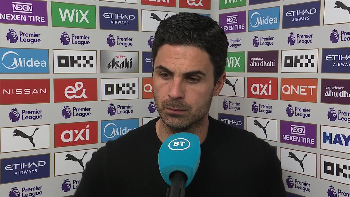 🗣️ "They were exceptional today, it's extremely difficult to reach that level." Mikel Arteta shares his thoughts on Arsenal's 4-1 loss to Man City and the mood in the camp.
