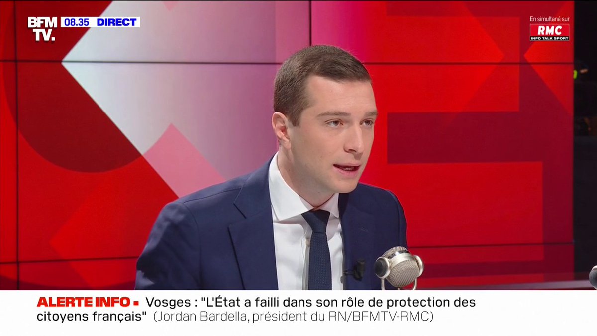 "La suppression de la peine de mort a effondré la peine pénale" affirme Jordan Bardella (Jordan Bardella)